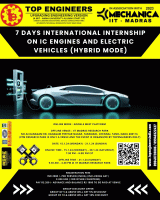 7 Days International Internship on IC Engines and Electric Vehicles (Hybrid Mode) 2024 Internship Poster